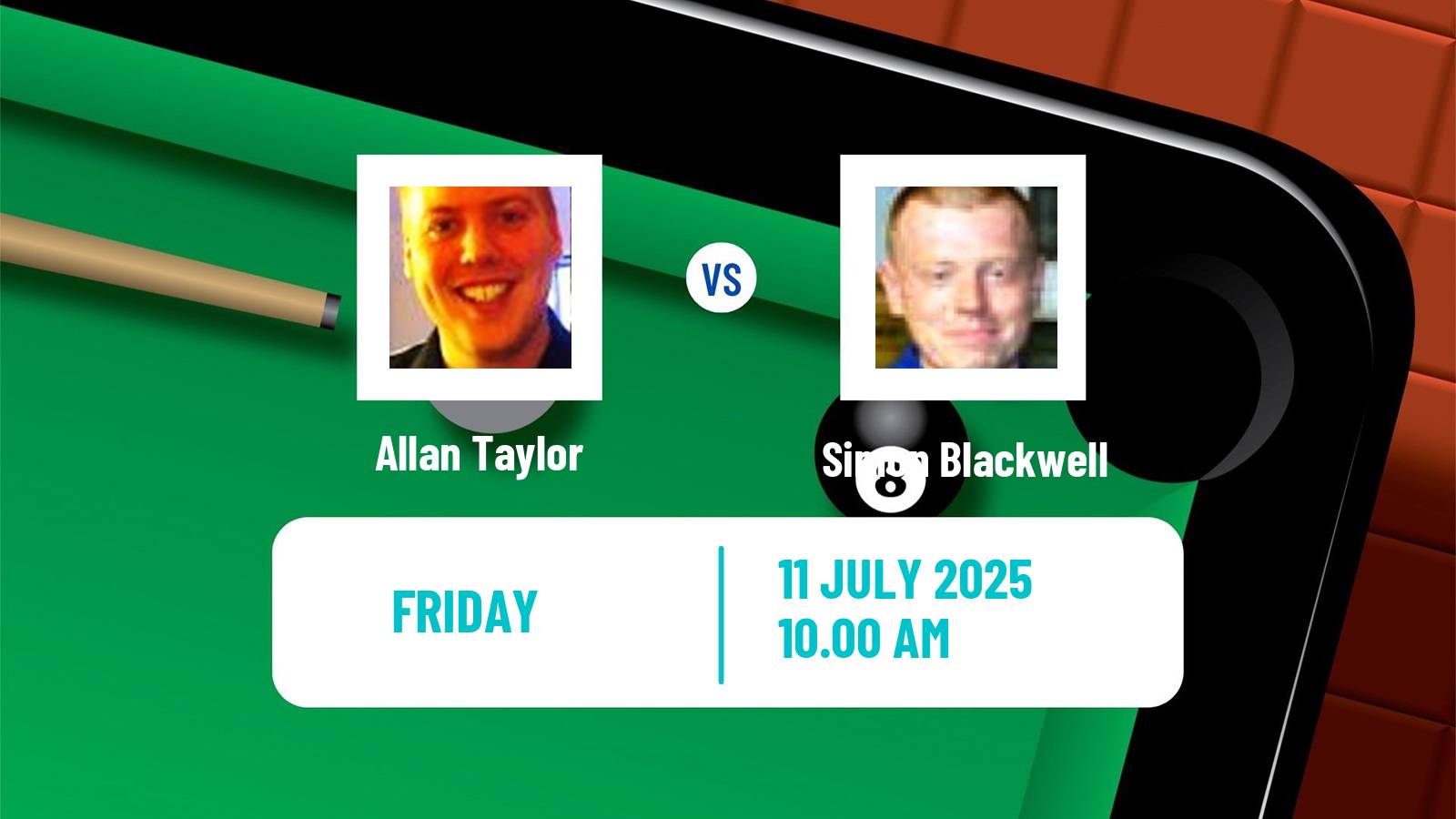 Snooker Championship League Allan Taylor - Simon Blackwell