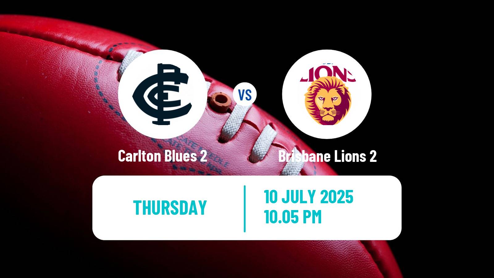Aussie rules VFL Carlton Blues 2 - Brisbane Lions 2