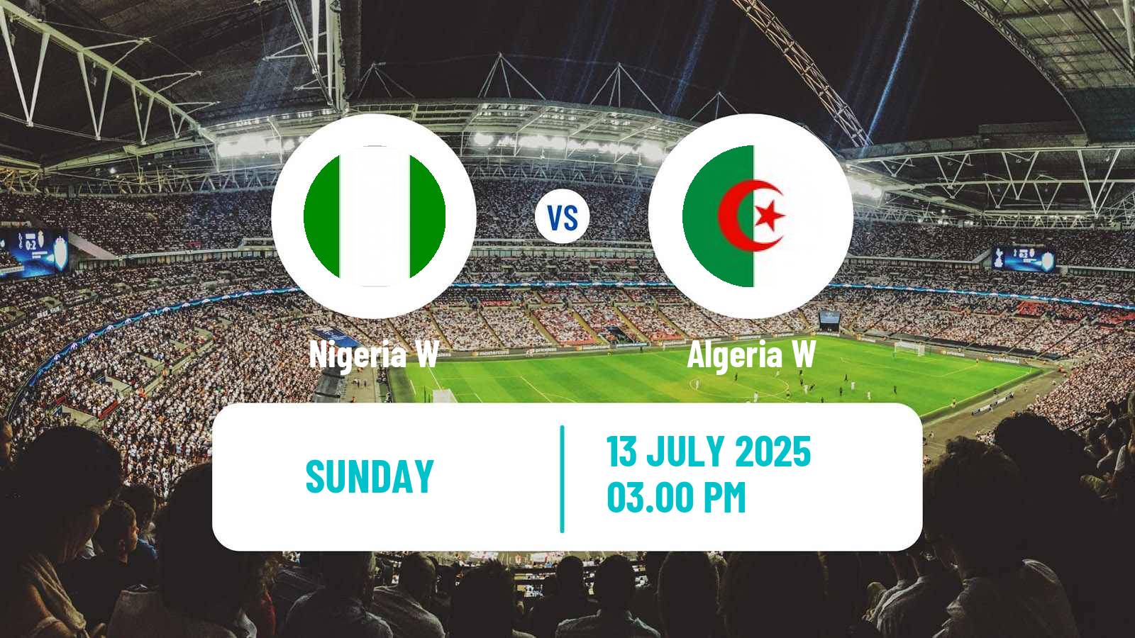 Soccer Africa Cup of Nations Women Nigeria W - Algeria W