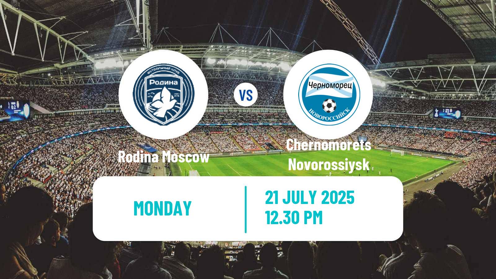 Soccer Russian FNL Rodina Moscow - Chernomorets Novorossiysk