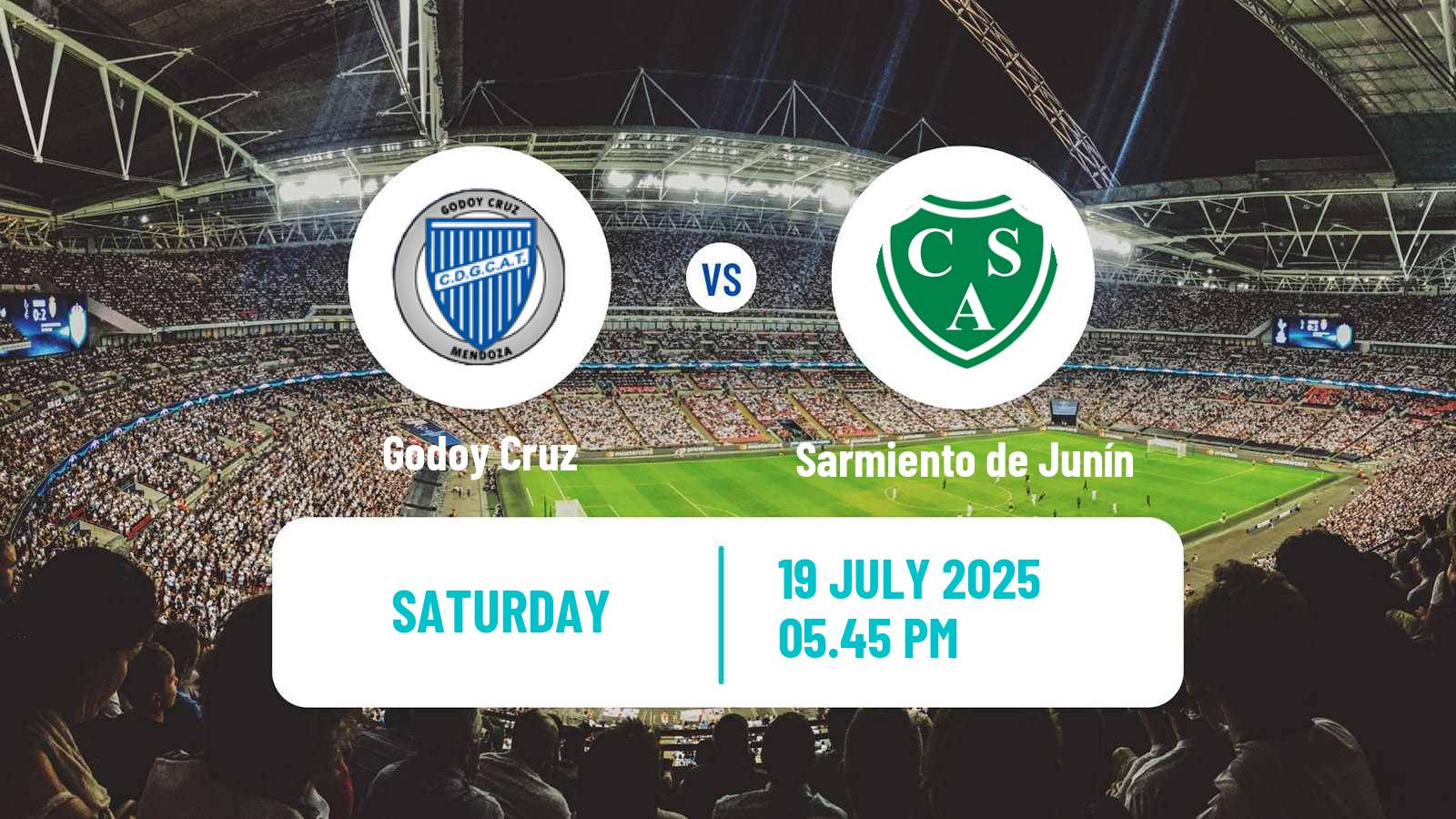 Football Argentinian Liga Profesional Godoy Cruz - Sarmiento de Junín