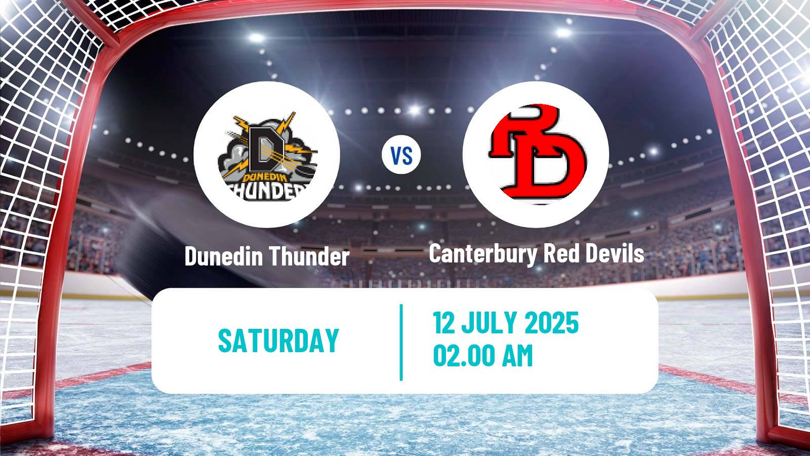 Hockey New Zealand NZIHL Dunedin Thunder - Canterbury Red Devils
