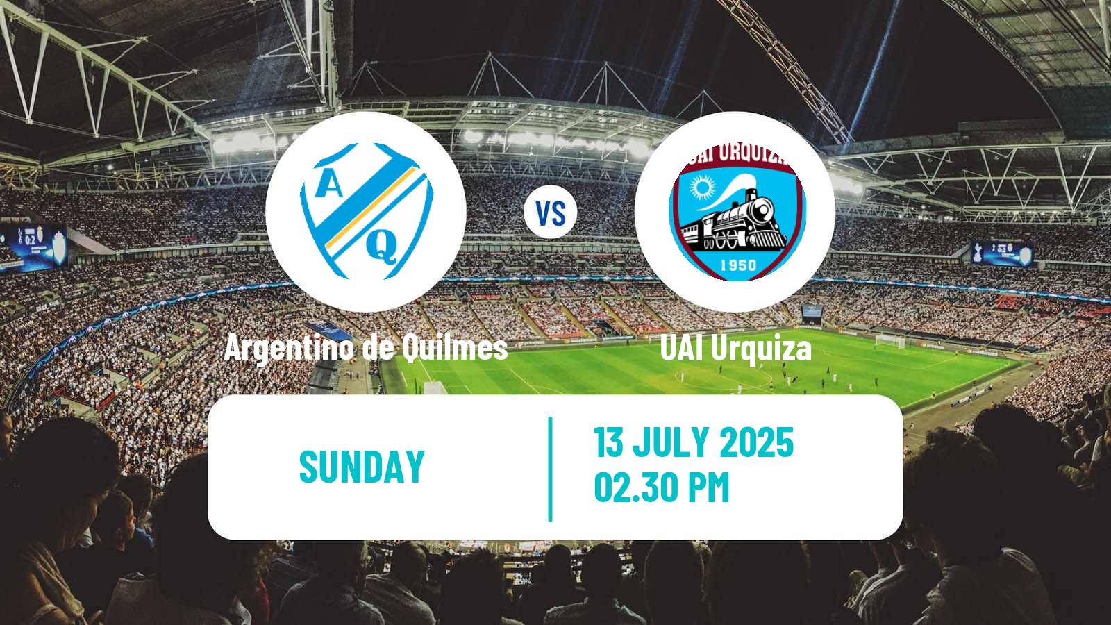 Soccer Argentinian Primera B Argentino de Quilmes - UAI Urquiza