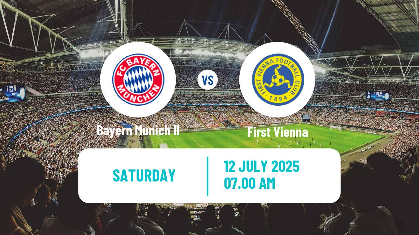 Soccer Club Friendly Bayern Munich II - First Vienna
