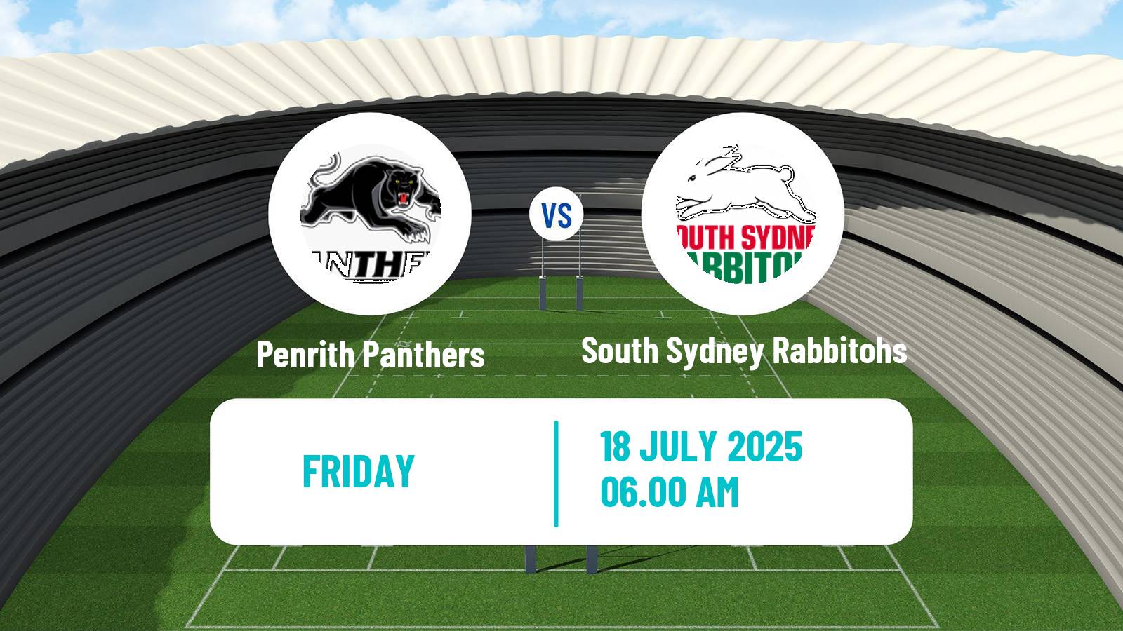 Rugby league Australian NRL Penrith Panthers - South Sydney Rabbitohs