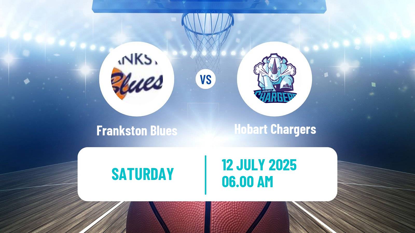Basketball Australian NBL1 South Frankston Blues - Hobart Chargers