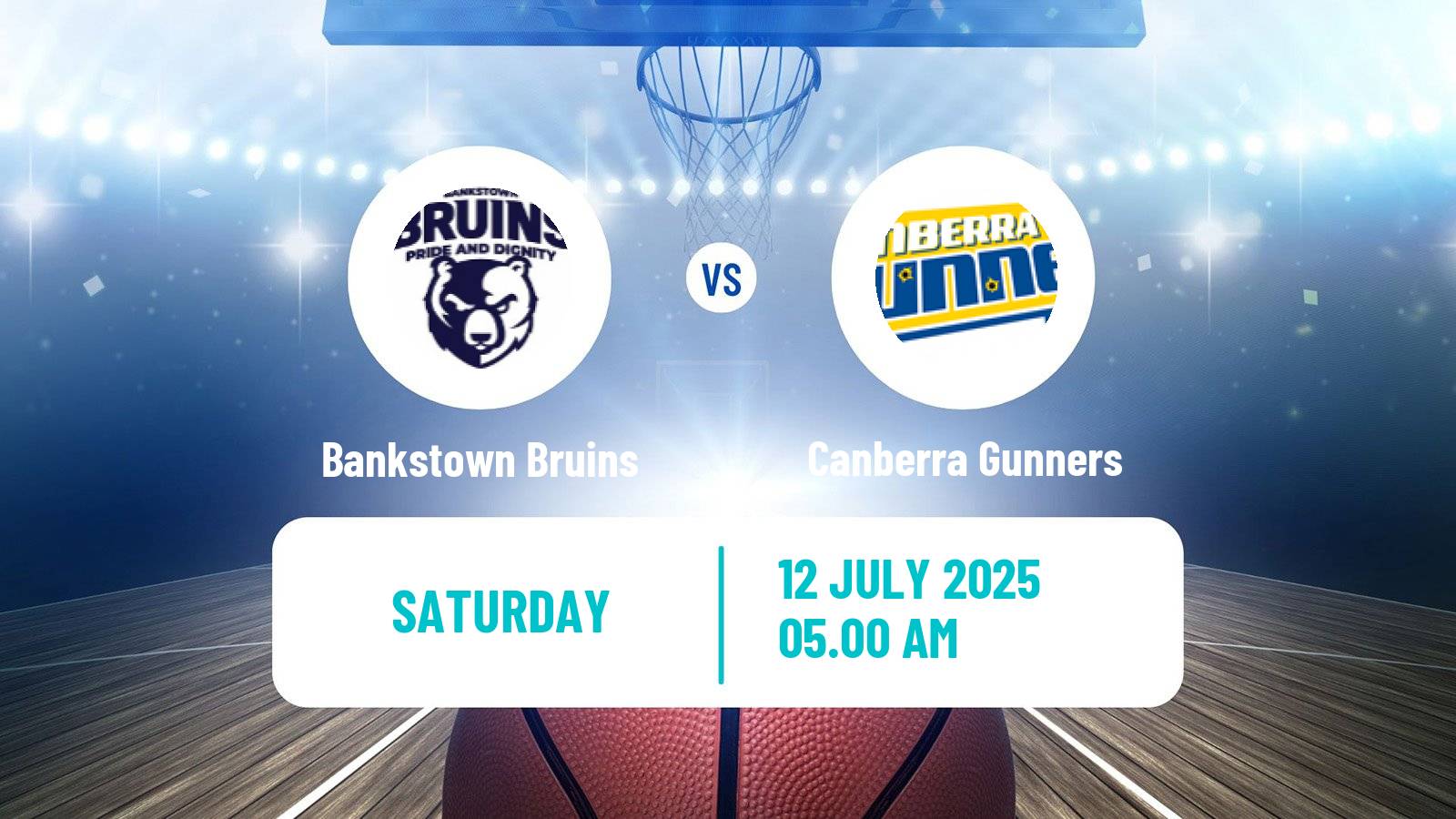 Basketball Australian NBL1 East Bankstown Bruins - Canberra Gunners