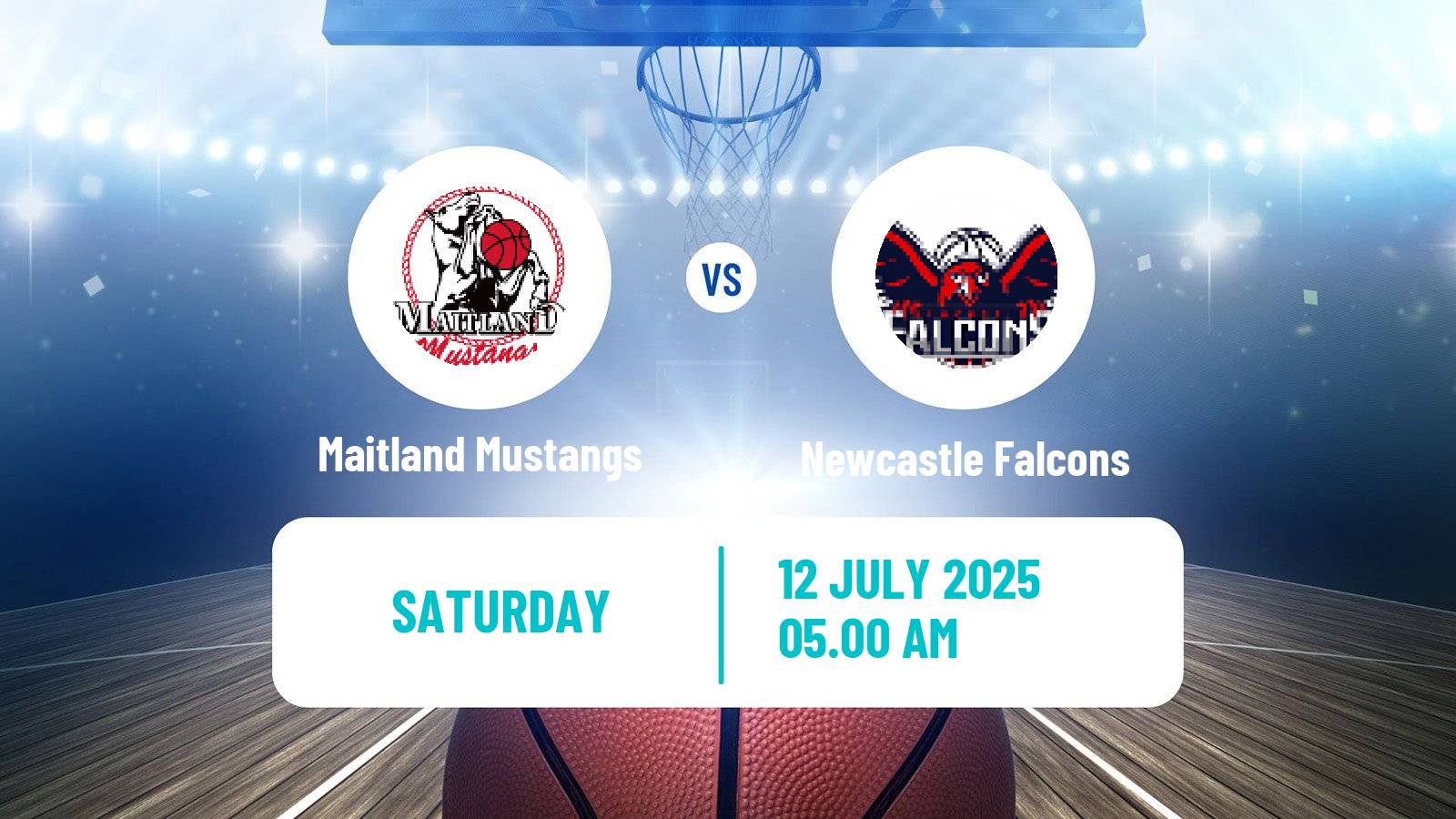 Basketball Australian NBL1 East Maitland Mustangs - Newcastle Falcons