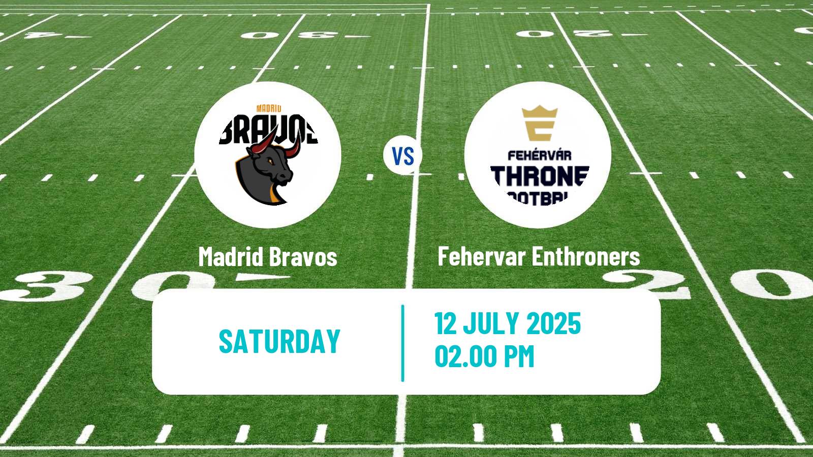 American football European League of American Football Madrid Bravos - Fehervar Enthroners