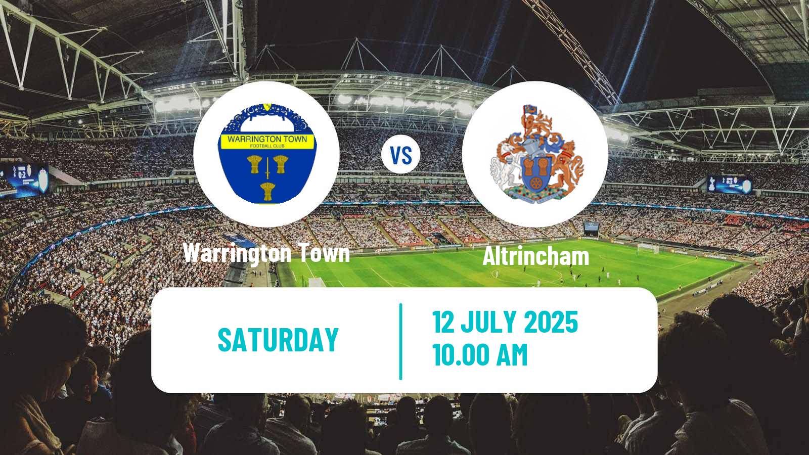 Soccer Club Friendly Warrington Town - Altrincham