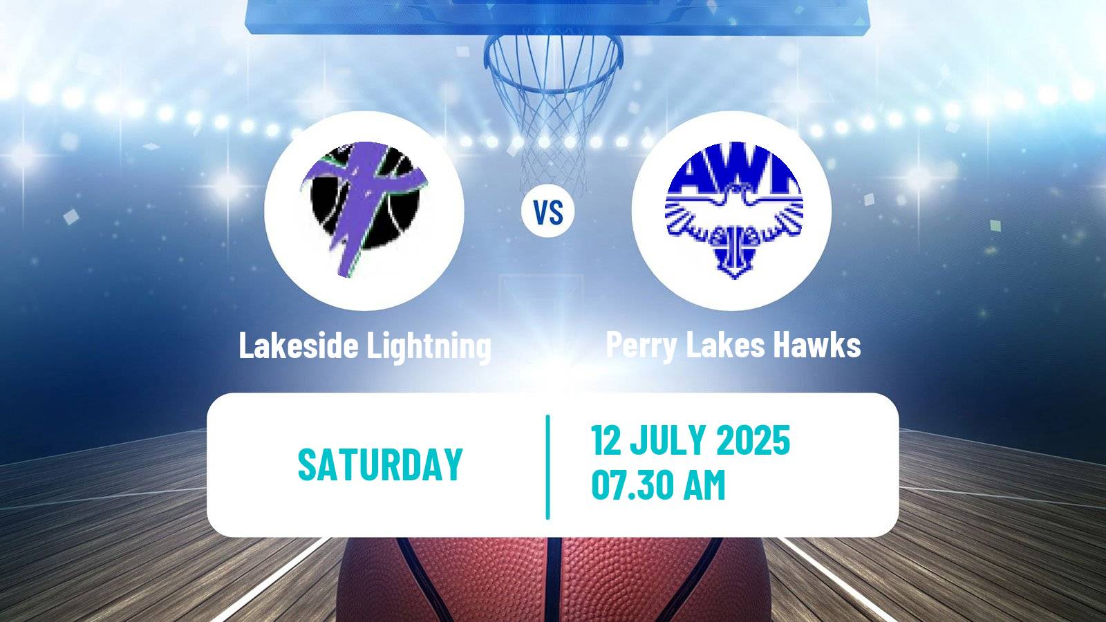 Basketball Australian NBL1 West Lakeside Lightning - Perry Lakes Hawks