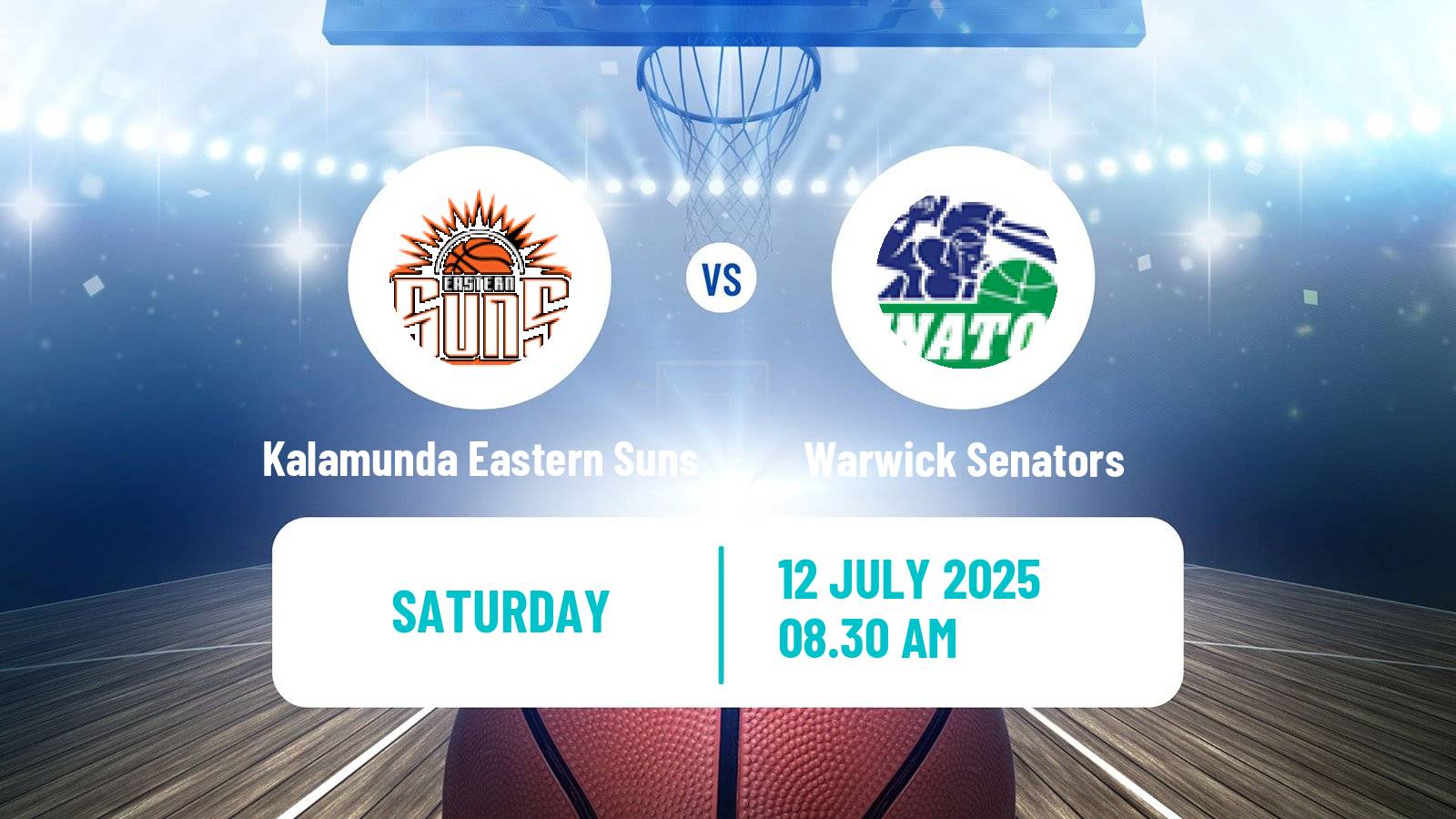 Basketball Australian NBL1 West Kalamunda Eastern Suns - Warwick Senators