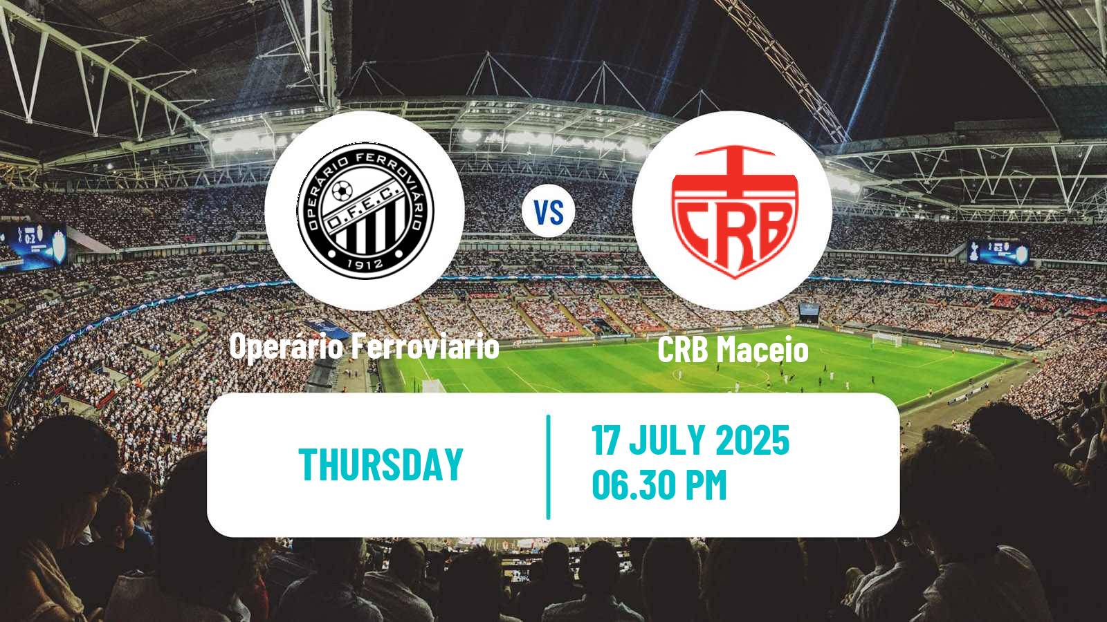 Soccer Brazilian Serie B Operário Ferroviario - CRB Maceio