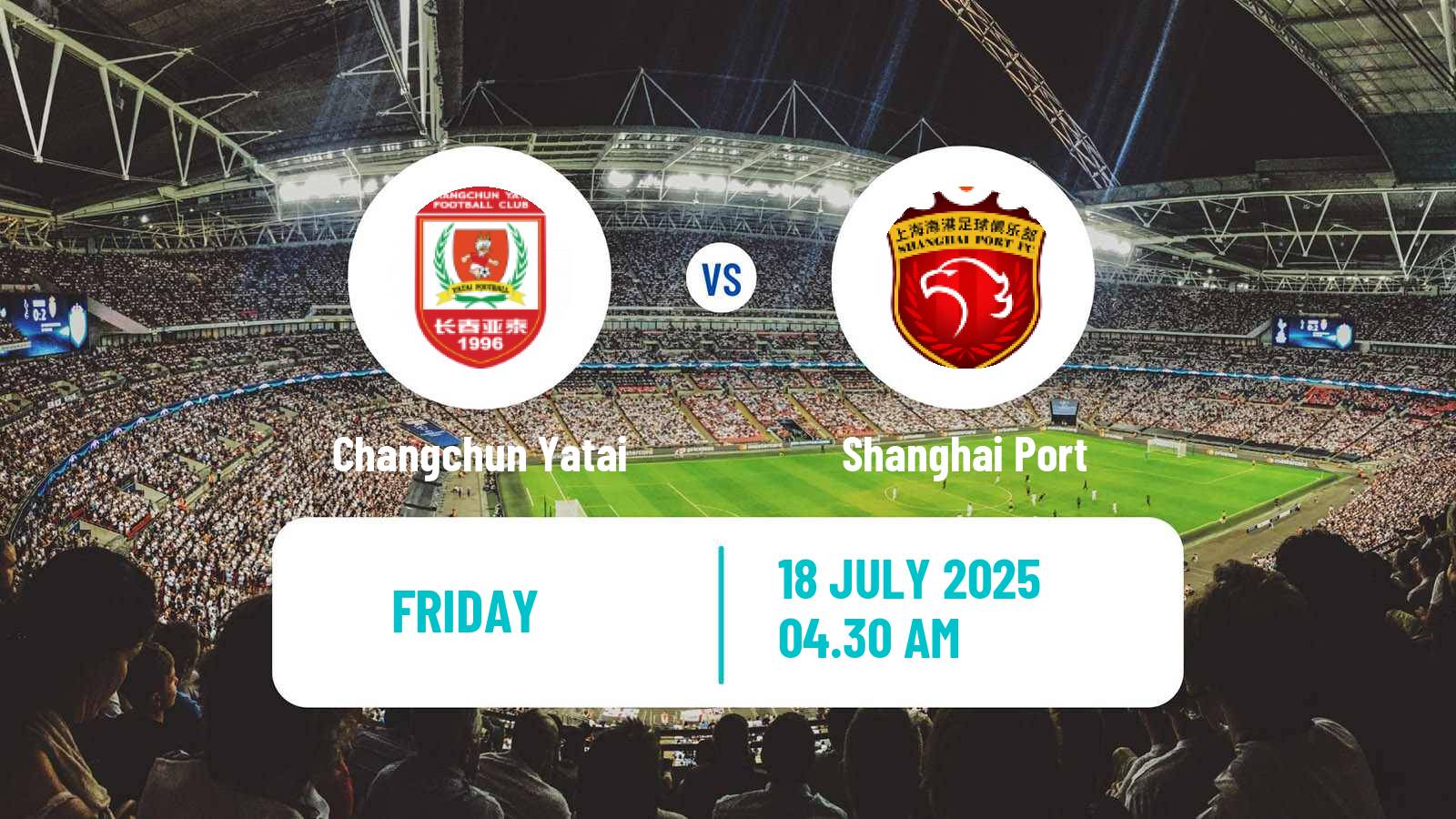 Football Chinese Super League Changchun Yatai - Shanghai Port