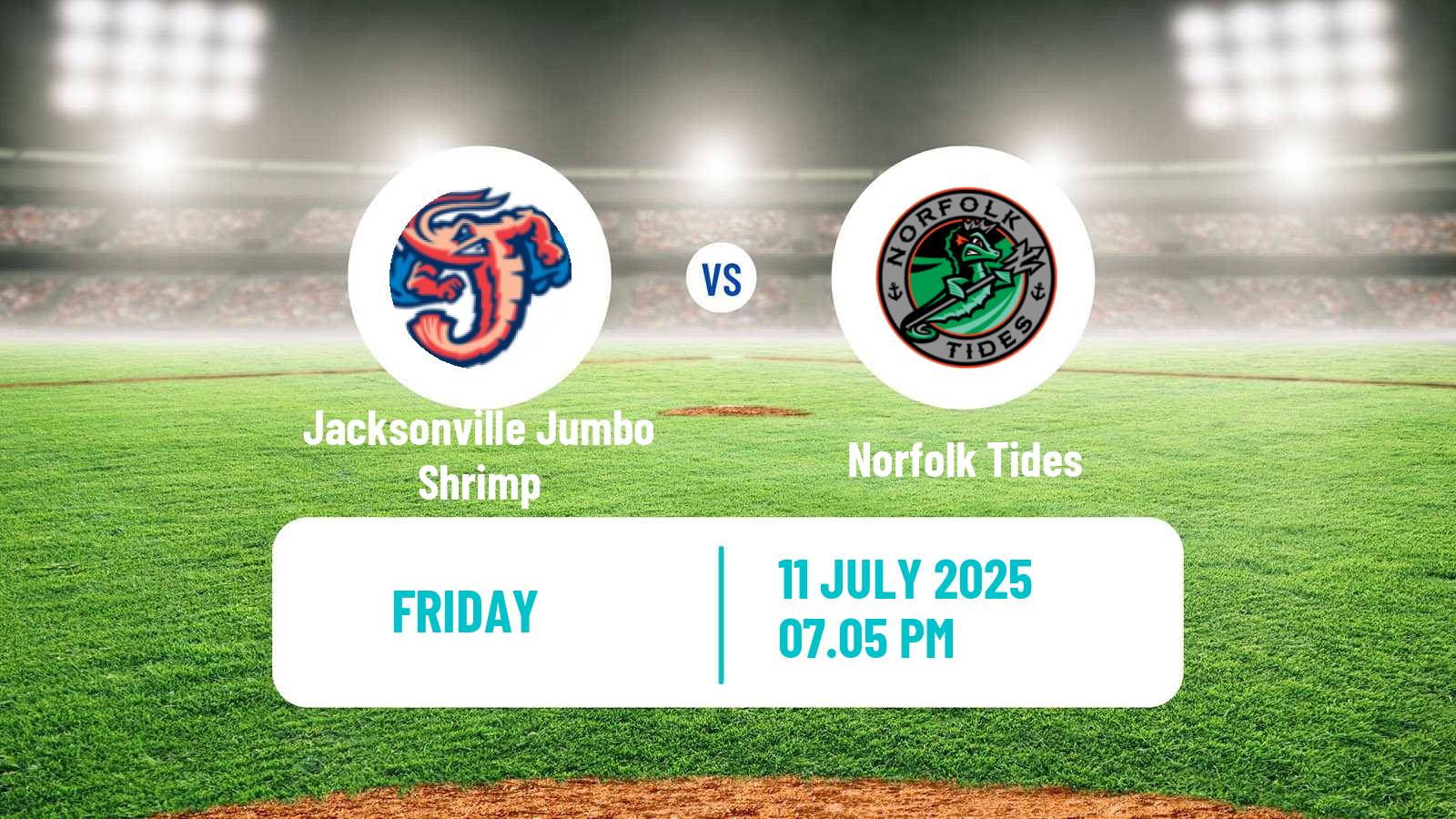 Baseball IL Jacksonville Jumbo Shrimp - Norfolk Tides