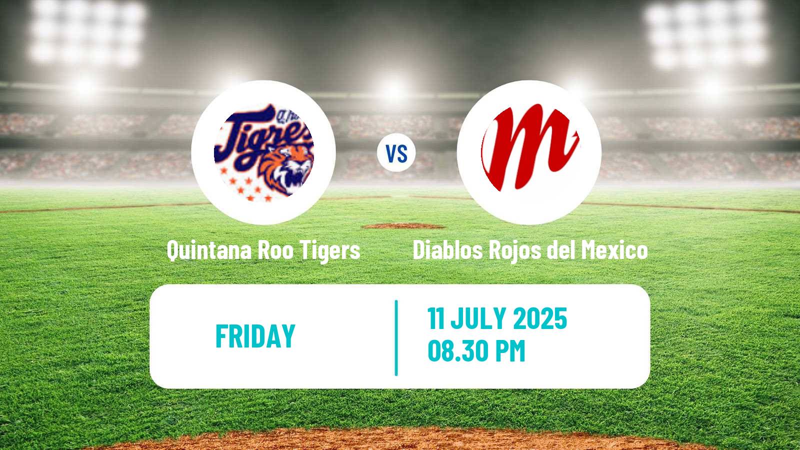Baseball LMB Quintana Roo Tigers - Diablos Rojos del Mexico