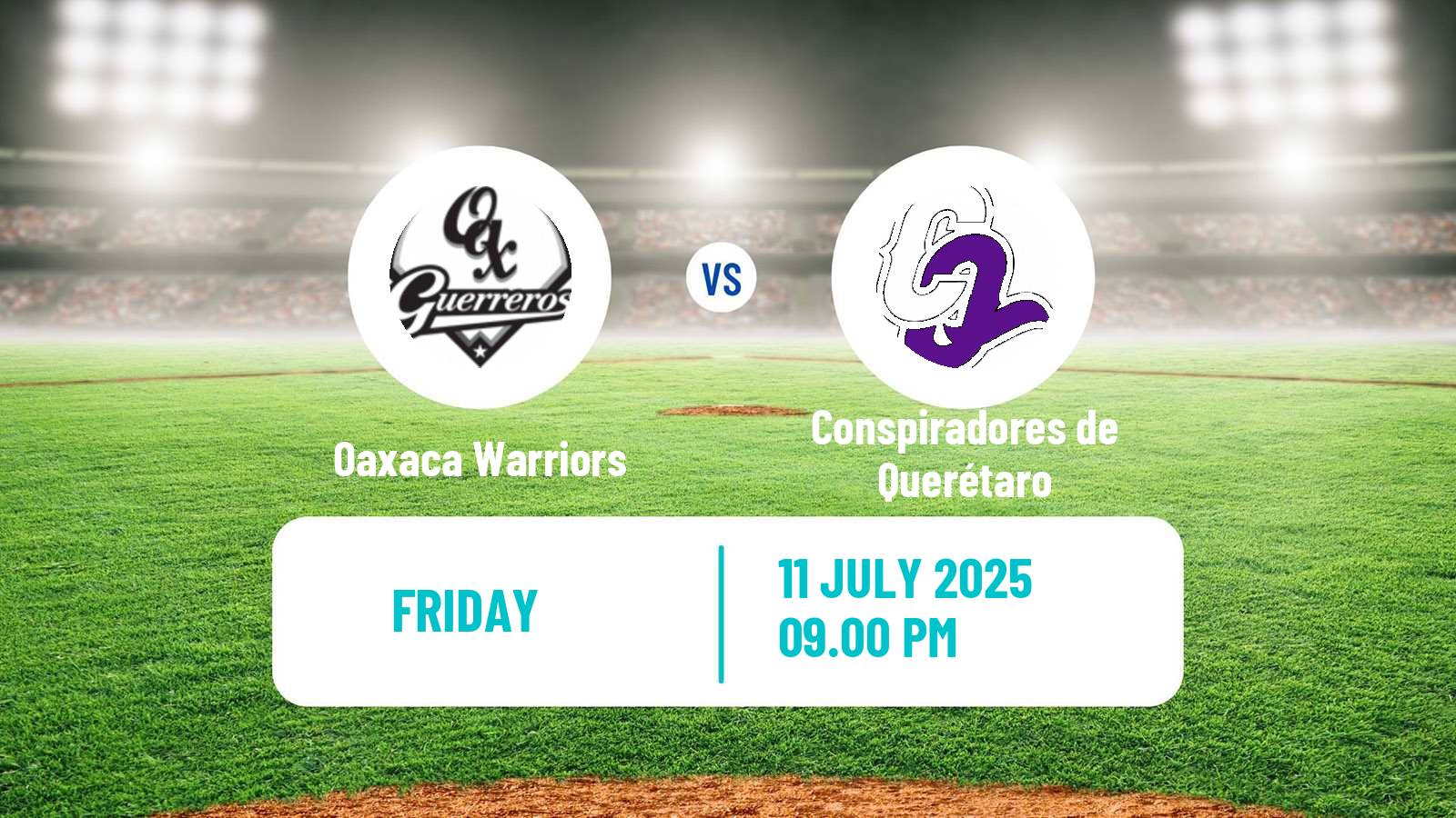 Baseball LMB Oaxaca Warriors - Conspiradores de Querétaro
