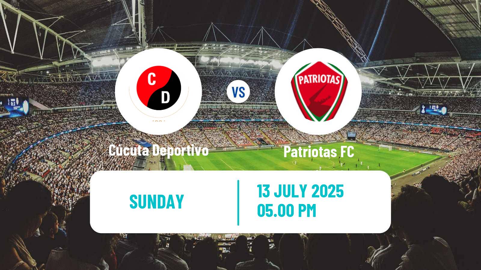 Soccer Colombian Primera B Cúcuta Deportivo - Patriotas
