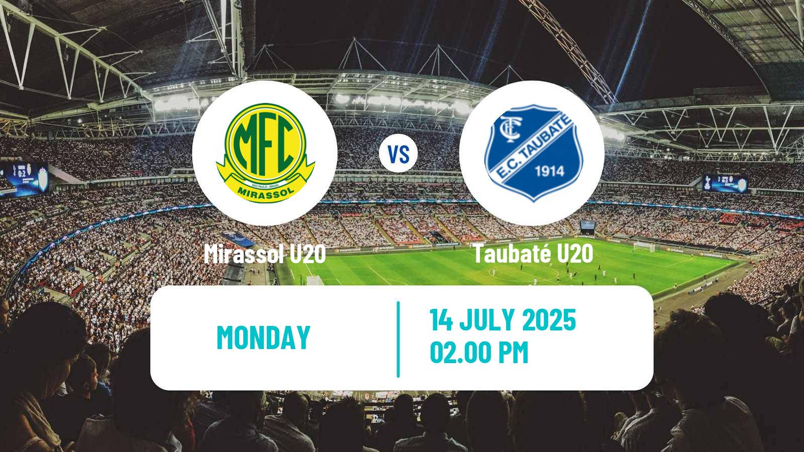 Football Brazilian Paulista U20 Mirassol U20 - Taubaté U20