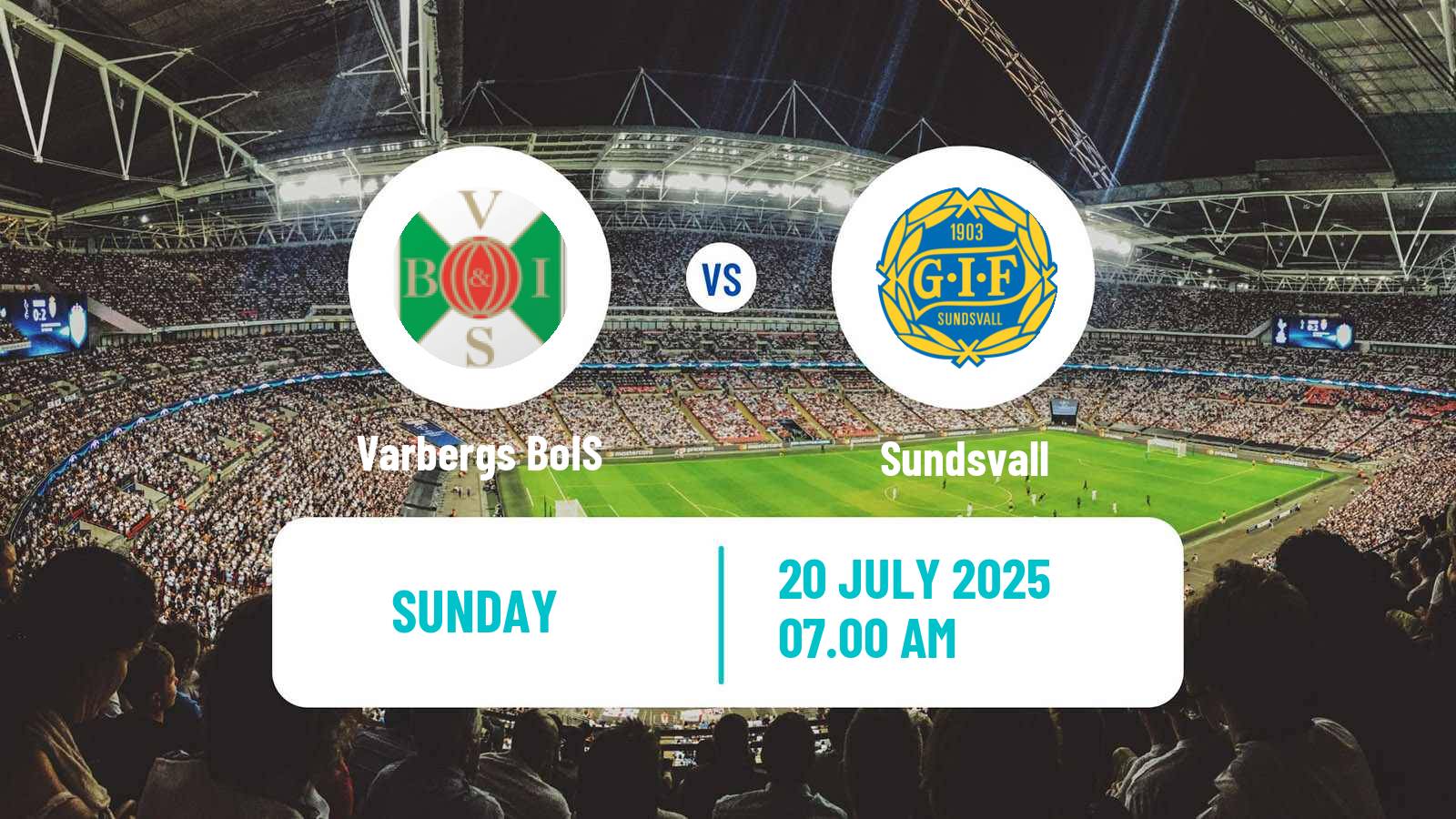 Football Swedish Superettan Varbergs BoIS - Sundsvall