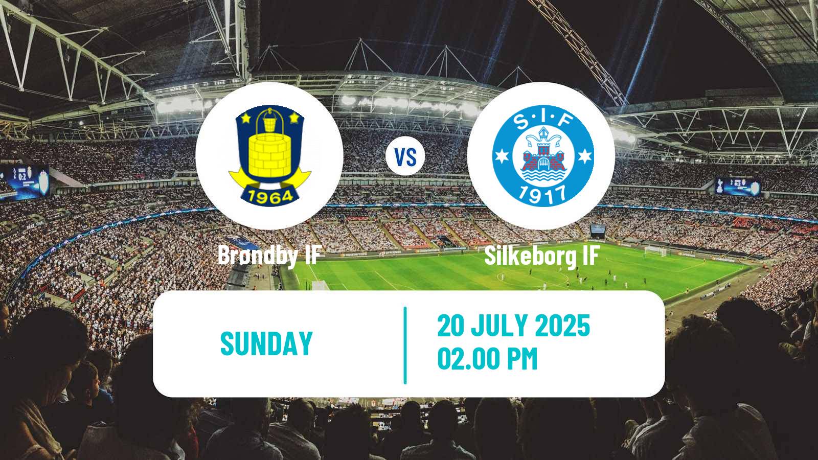 Football Danish Superliga Brøndby - Silkeborg IF