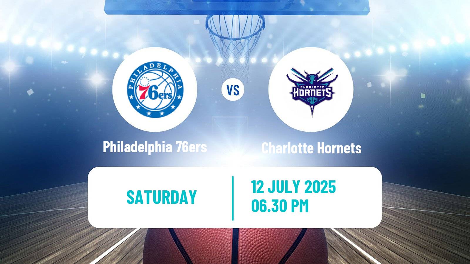 Basketball NBA Las Vegas Summer League Philadelphia 76ers - Charlotte Hornets