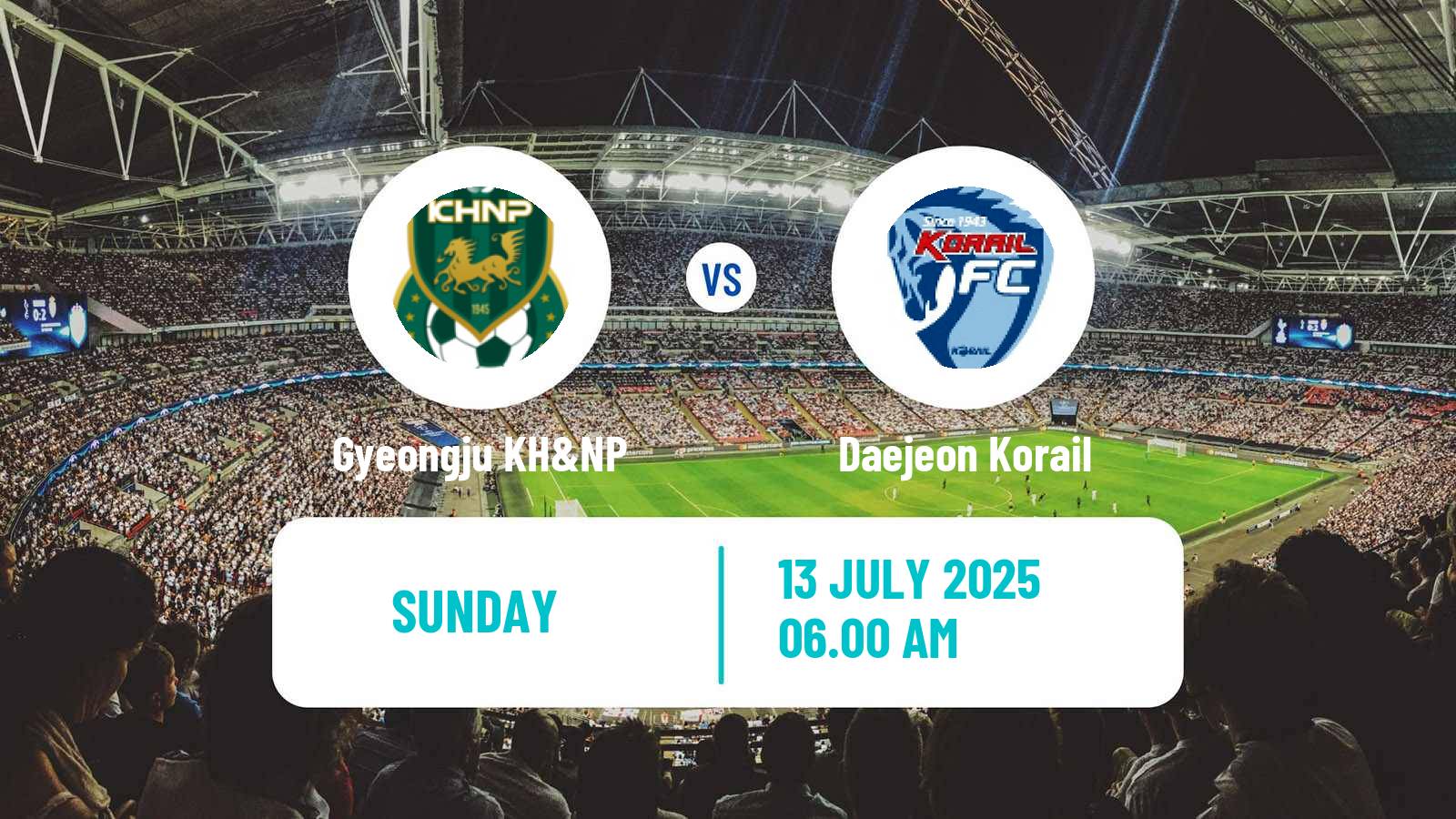 Football South Korean K3 League Gyeongju KH&NP - Daejeon Korail
