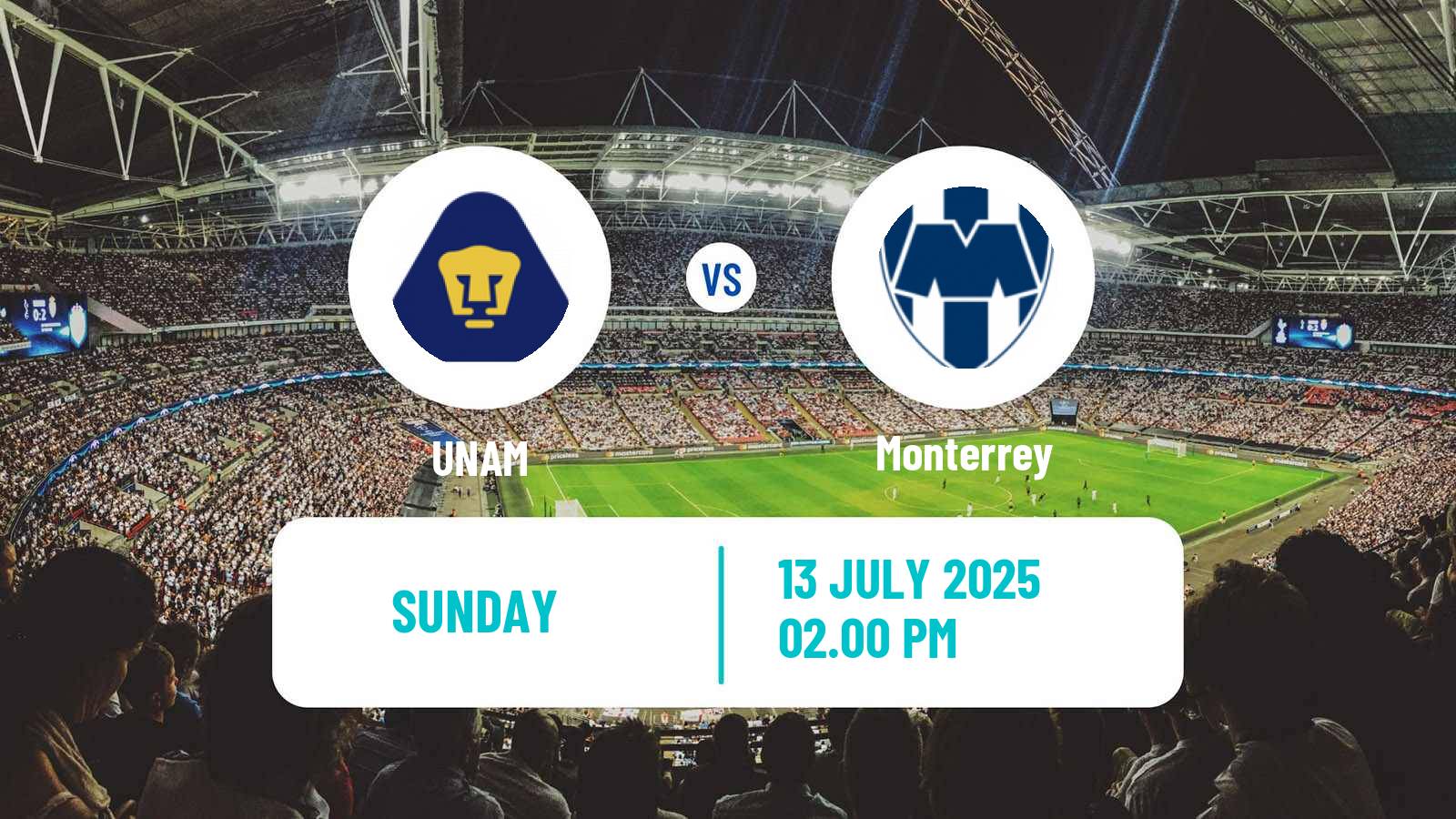 Soccer Mexican Liga MX Women UNAM - Monterrey