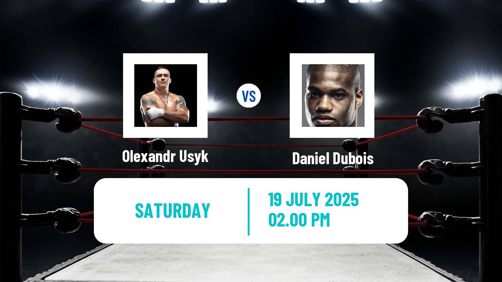 Boxing Heavyweight IBF IBO WBC WBO Titles Men Olexandr Usyk - Daniel Dubois