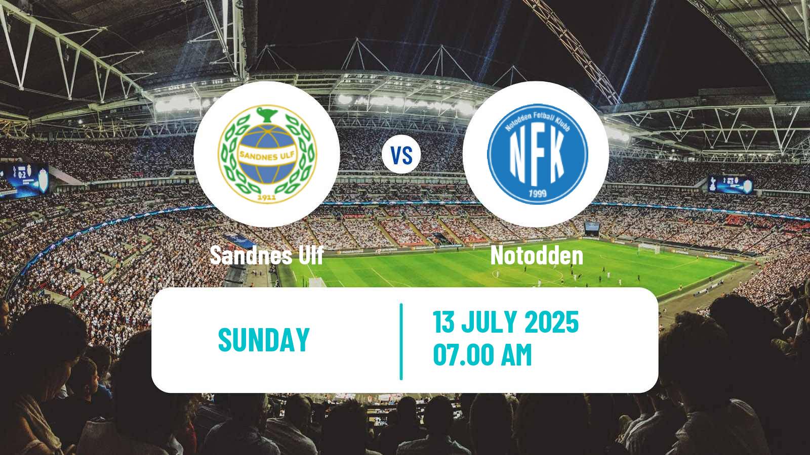 Soccer Norwegian Division 2 - Group 1 Sandnes Ulf - Notodden