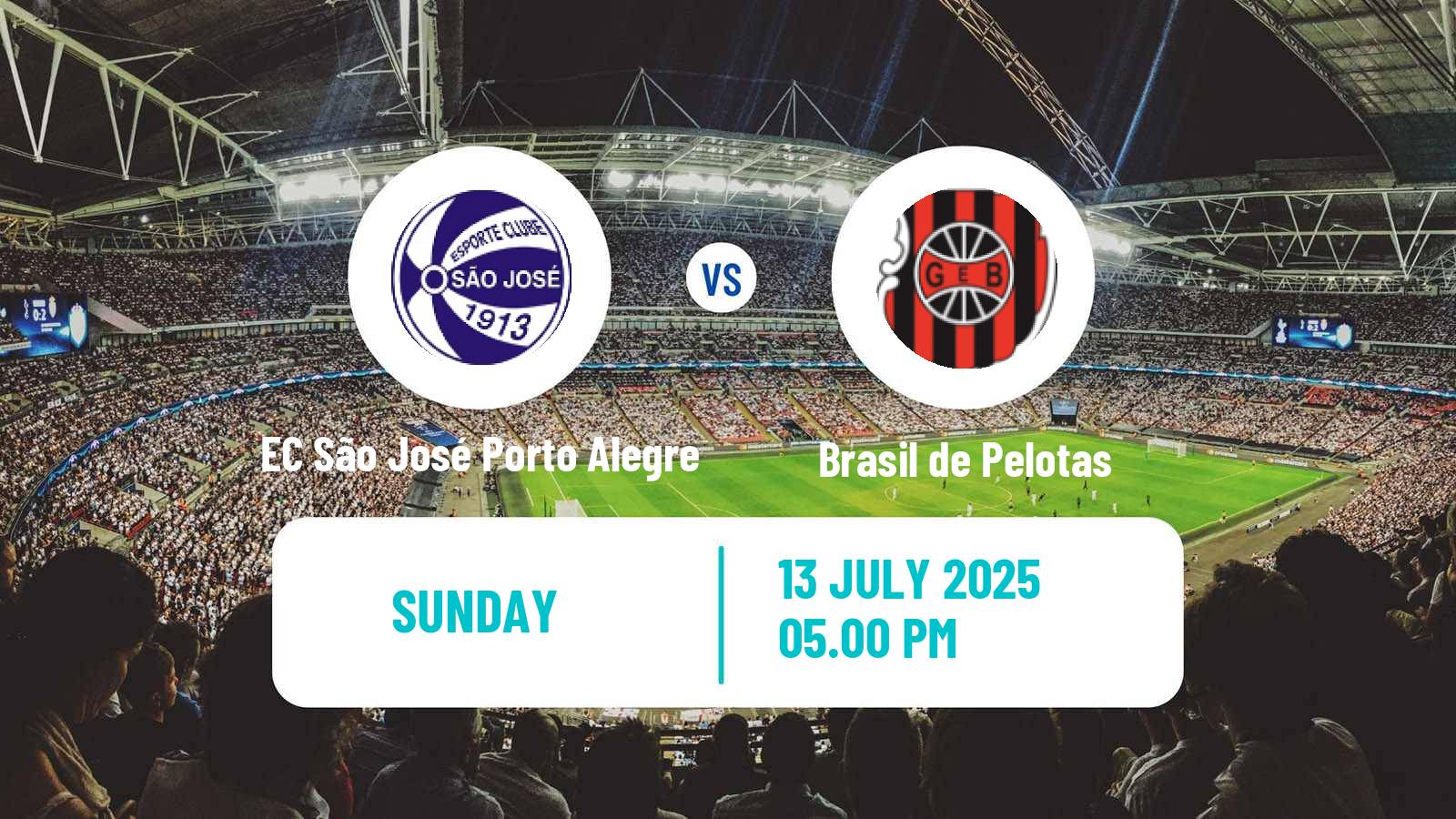 Football Brazilian Serie D EC São José Porto Alegre - Brasil de Pelotas