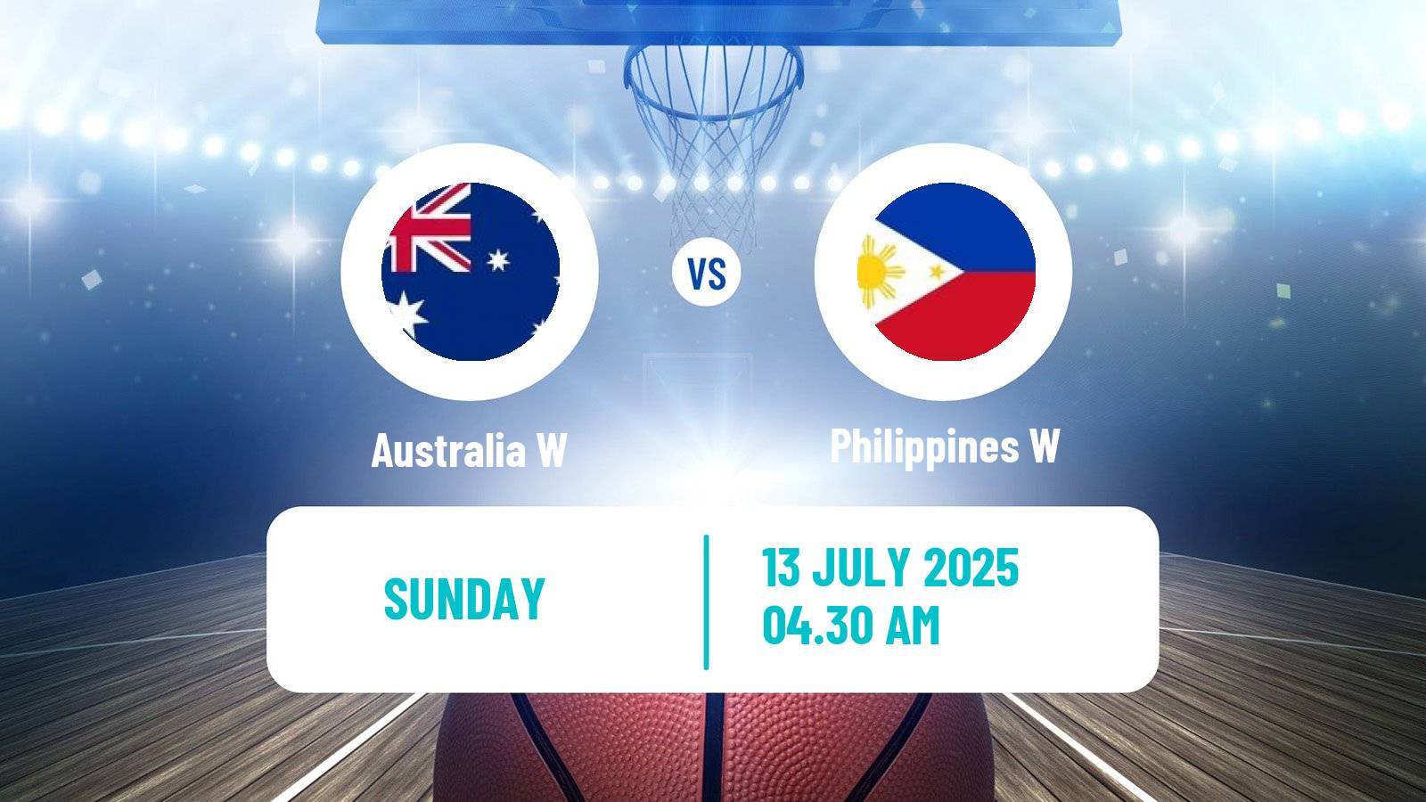 Basketball Asia Cup Basketball Women Australia W - Philippines W