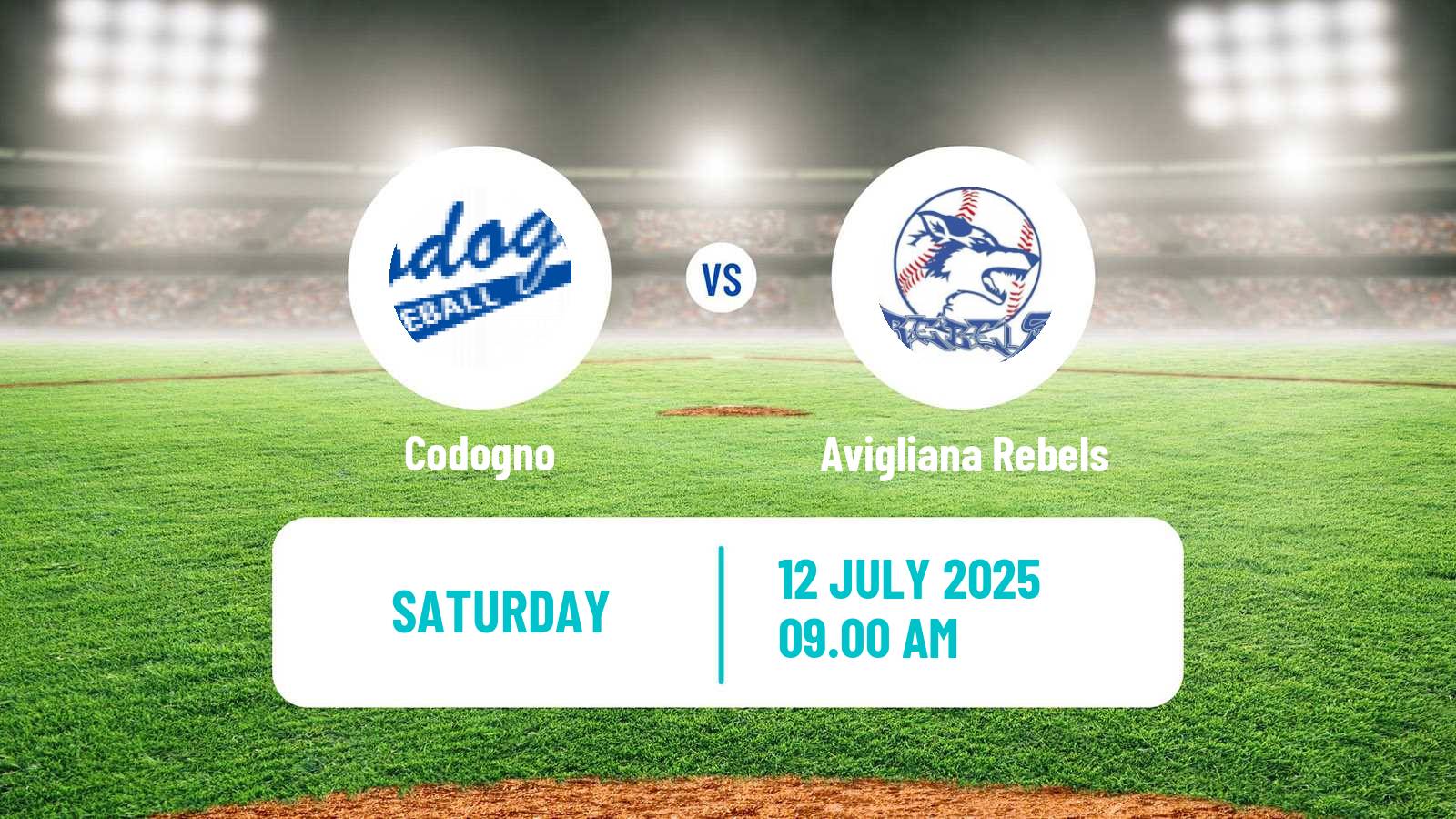 Baseball Italian Serie A1 Baseball Codogno - Avigliana Rebels