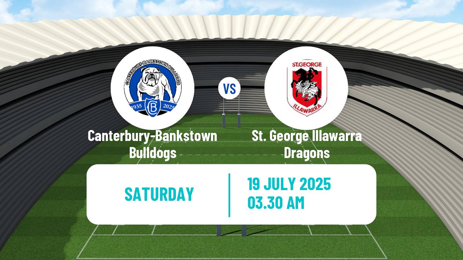 Rugby league Australian NRL Canterbury-Bankstown Bulldogs - St. George Illawarra Dragons