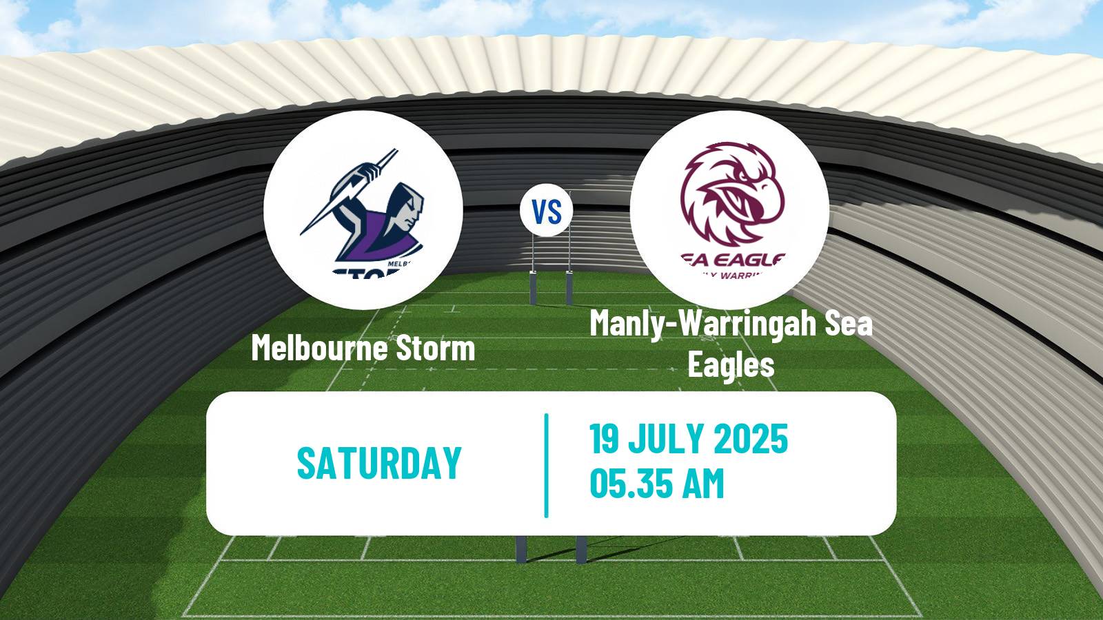 Rugby league Australian NRL Melbourne Storm - Manly-Warringah Sea Eagles