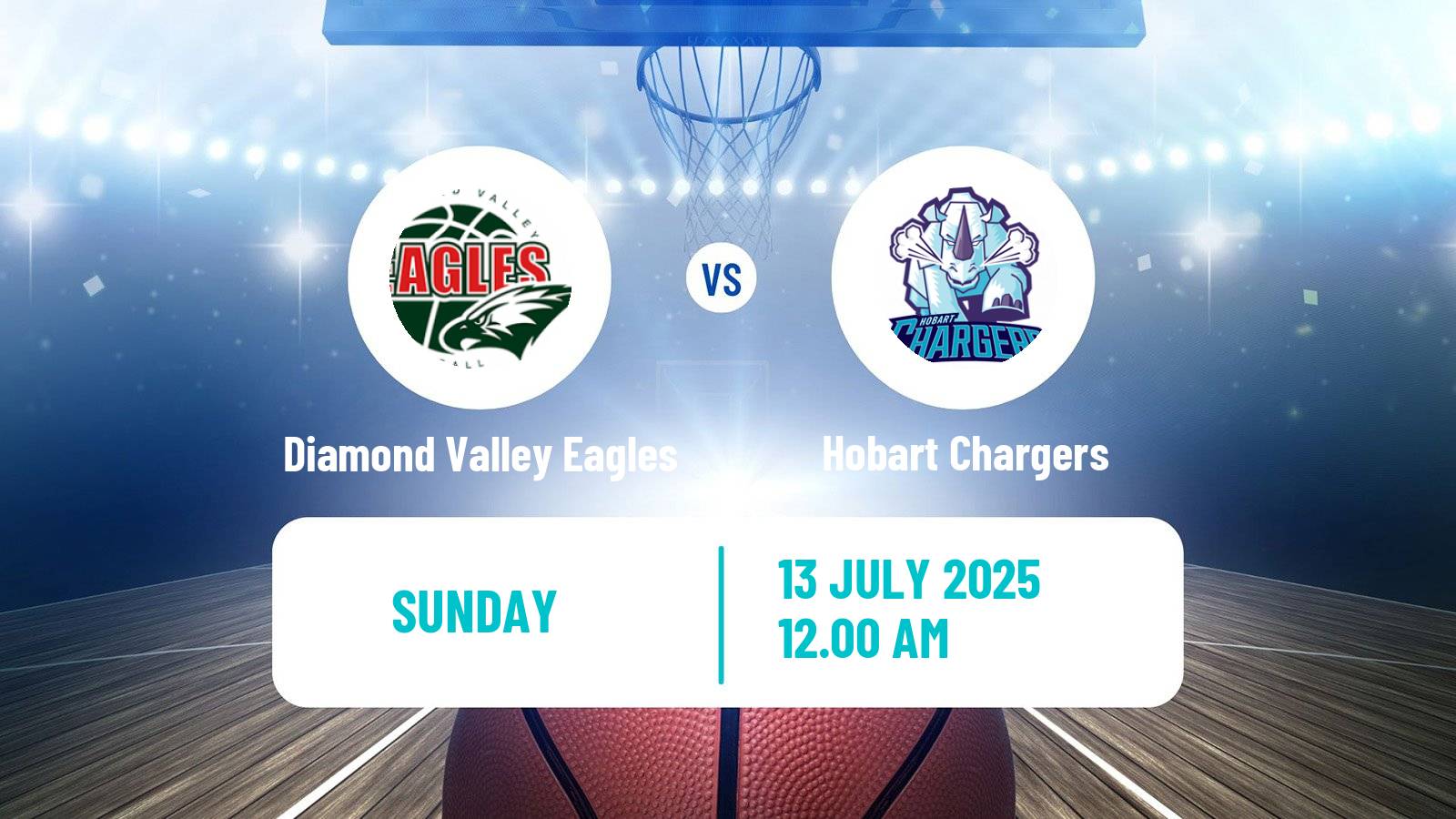 Basketball Australian NBL1 South Diamond Valley Eagles - Hobart Chargers