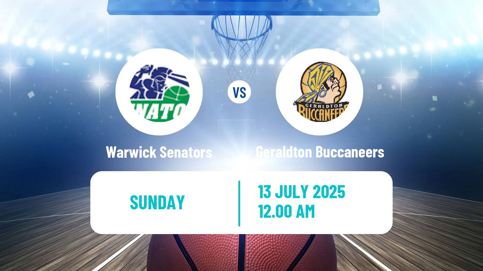 Basketball Australian NBL1 West Warwick Senators - Geraldton Buccaneers