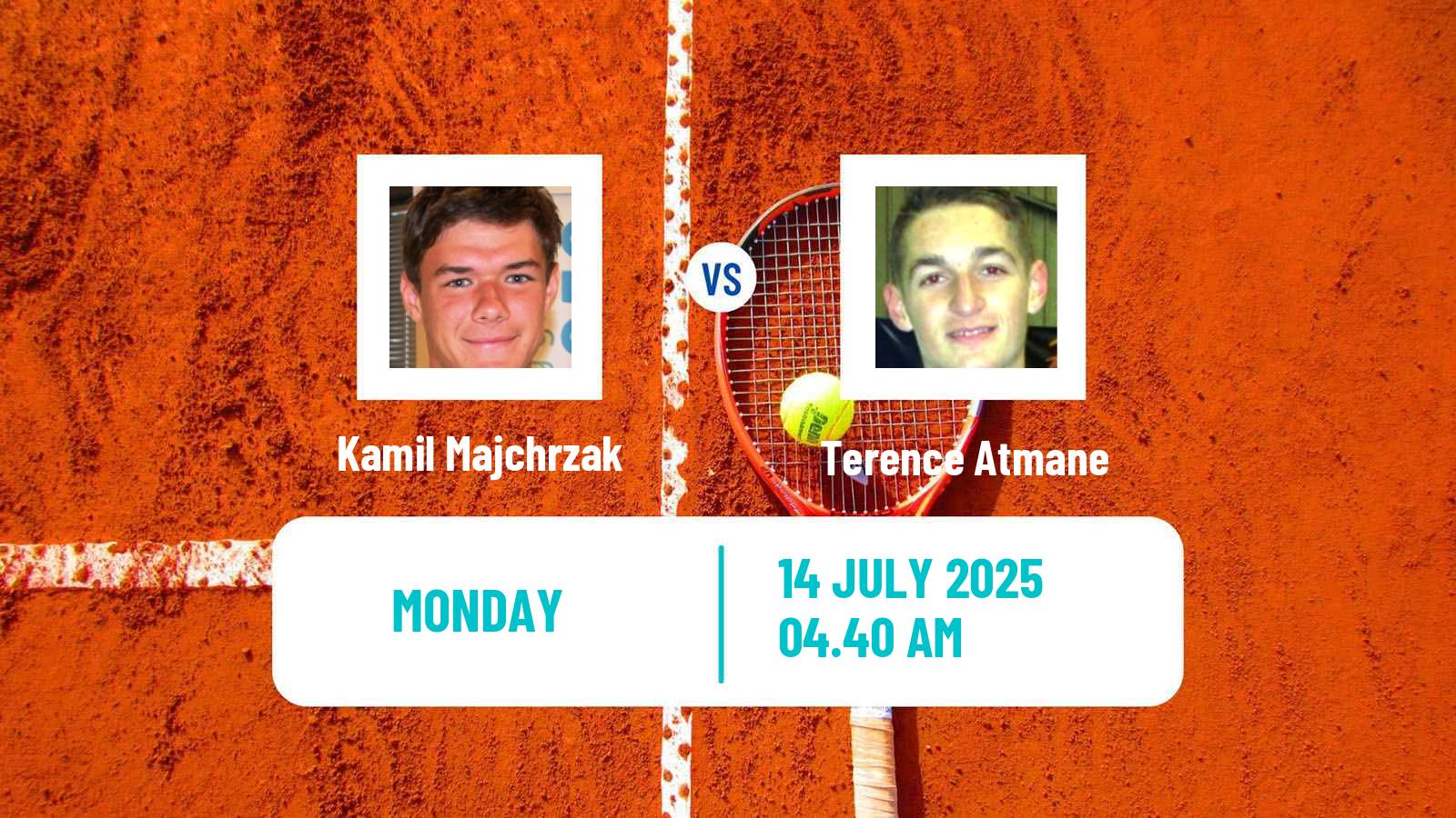 Tennis ATP Gstaad Kamil Majchrzak - Terence Atmane
