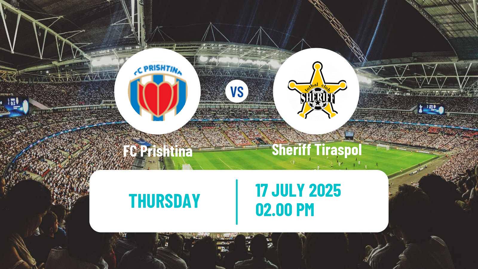 Football UEFA Europa League Prishtina - Sheriff Tiraspol