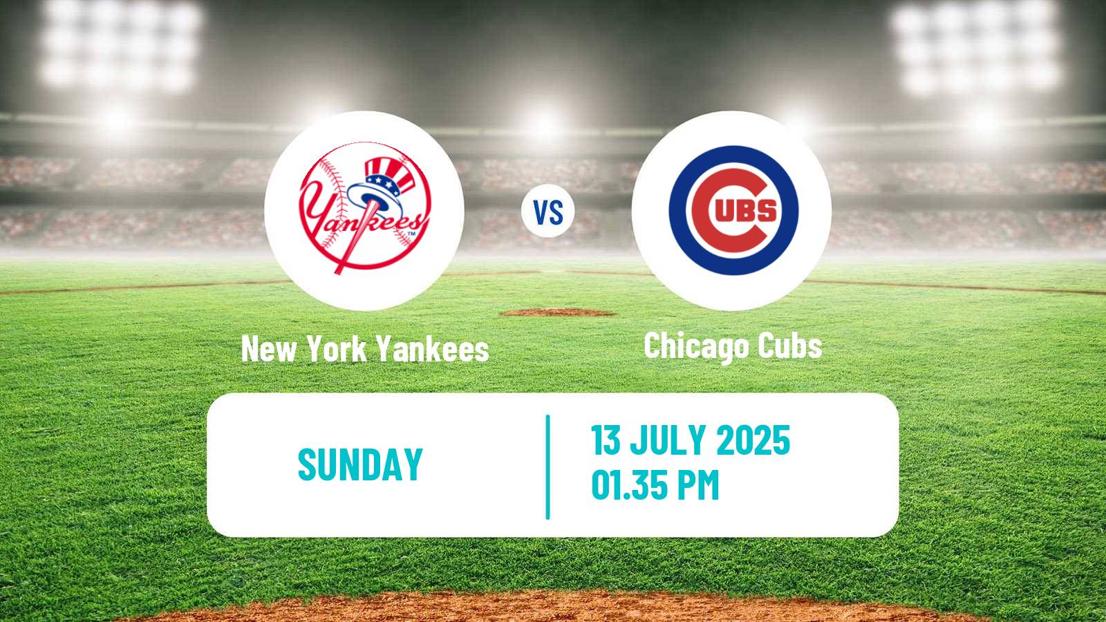 Baseball MLB New York Yankees - Chicago Cubs