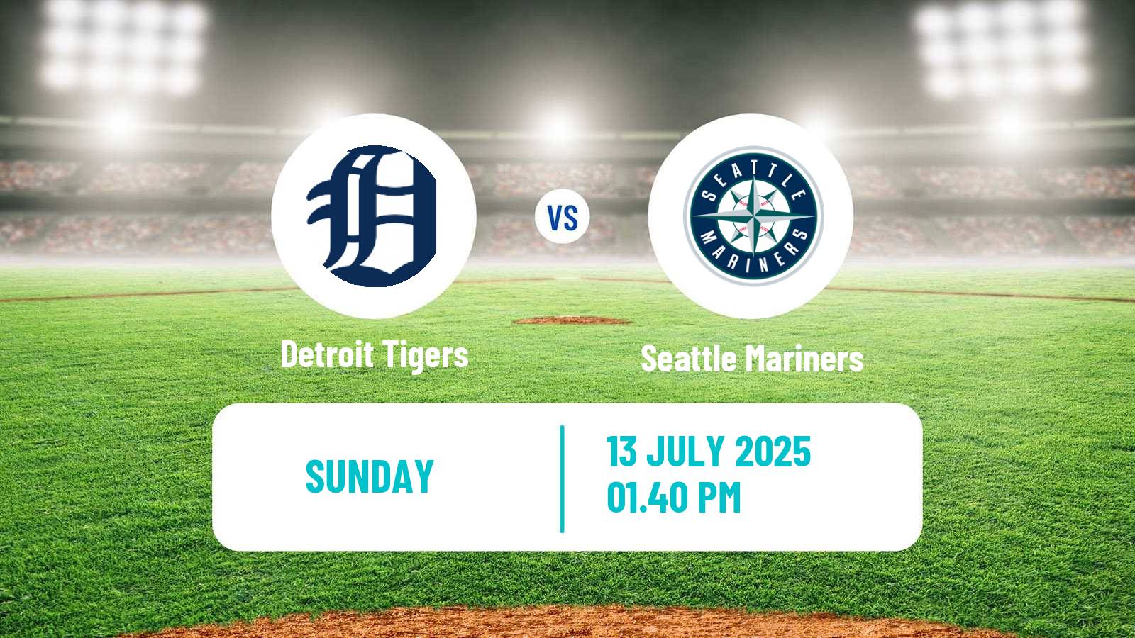 Baseball MLB Detroit Tigers - Seattle Mariners