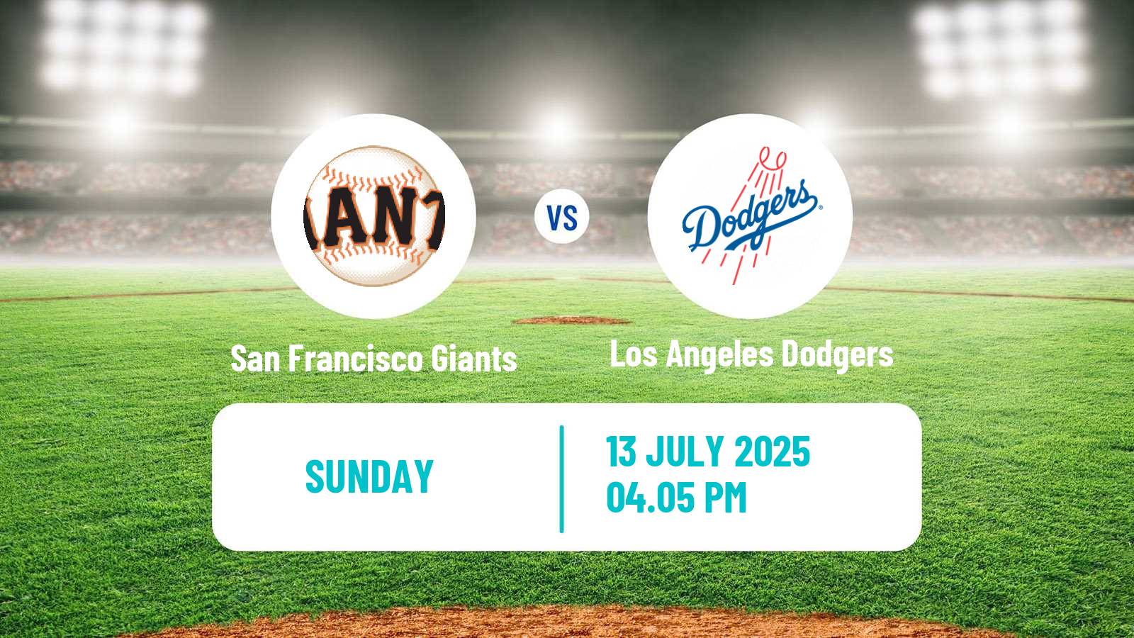 Baseball MLB San Francisco Giants - Los Angeles Dodgers