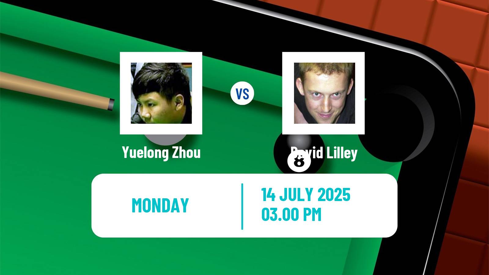 Snooker Championship League Yuelong Zhou - David Lilley