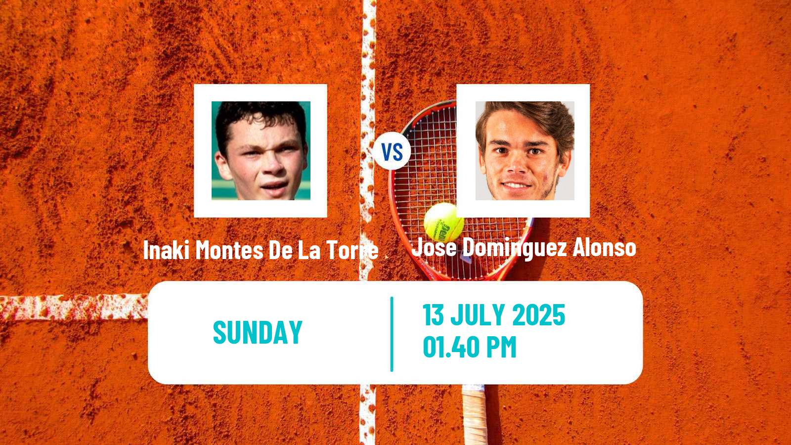Tennis Pozoblanco Challenger Men Inaki Montes De La Torre - Jose Dominguez Alonso