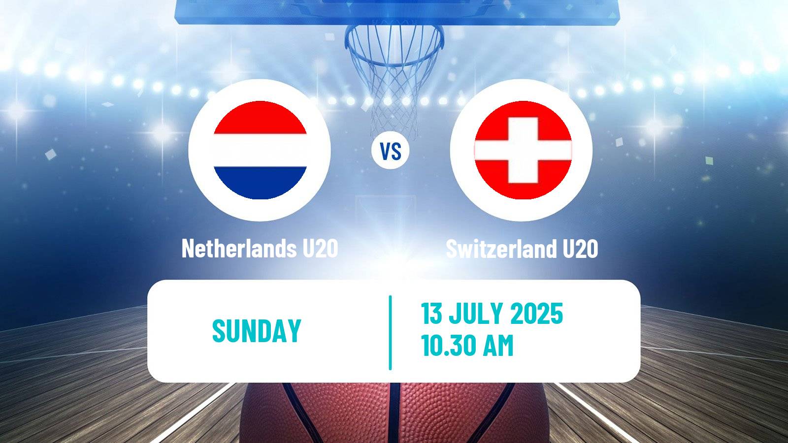 Basketball EuroBasket U20 B Netherlands U20 - Switzerland U20