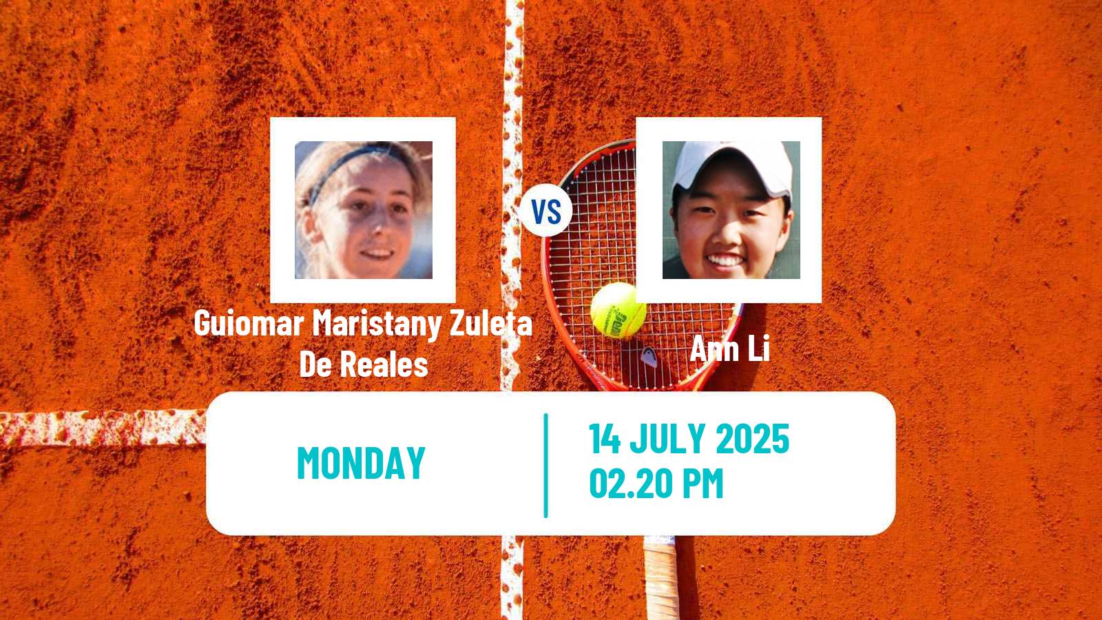 Tennis WTA Iasi Guiomar Maristany Zuleta De Reales - Ann Li