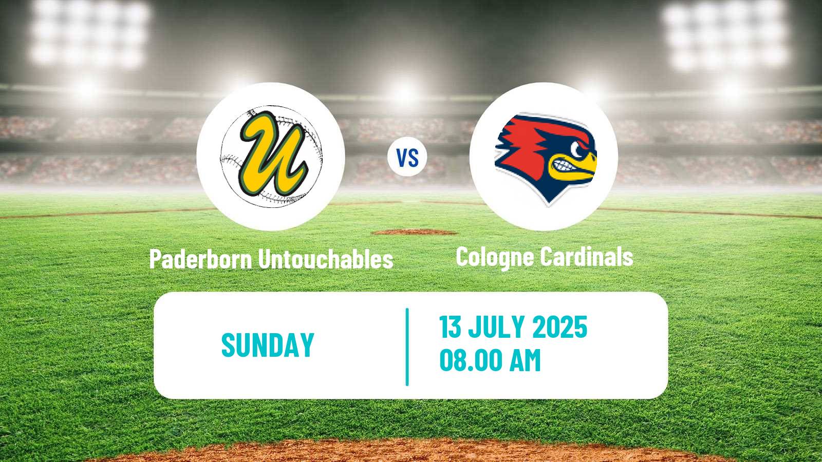 Baseball German Bundesliga North Baseball Paderborn Untouchables - Cologne Cardinals