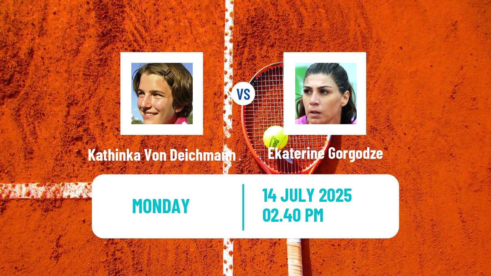 Tennis Rome Challenger Women Kathinka Von Deichmann - Ekaterine Gorgodze