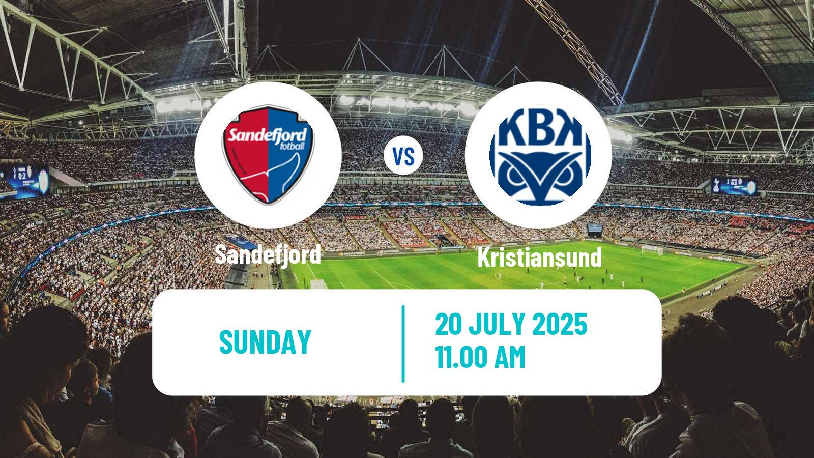 Football Norwegian Eliteserien Sandefjord - Kristiansund