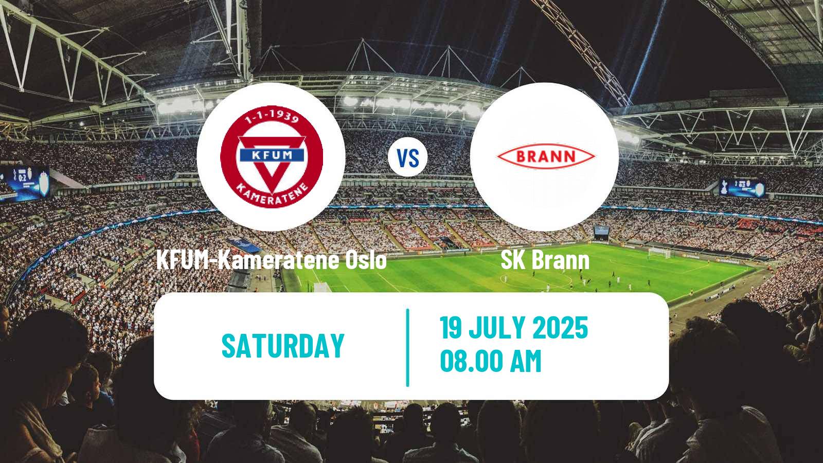 Football Norwegian Eliteserien KFUM-Kameratene Oslo - Brann